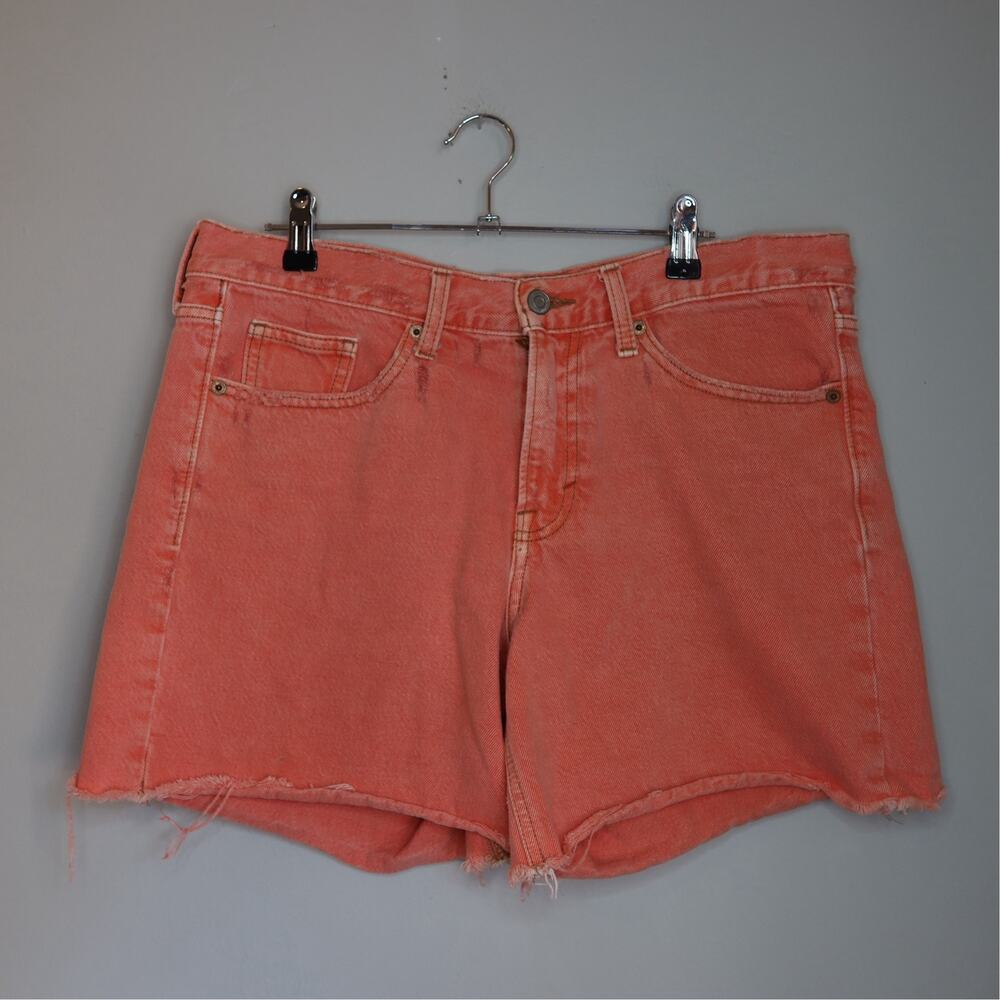 Lucky Brand Denim Cutoff Shorts Womens 8 29 Coral Faded Distressed Raw
